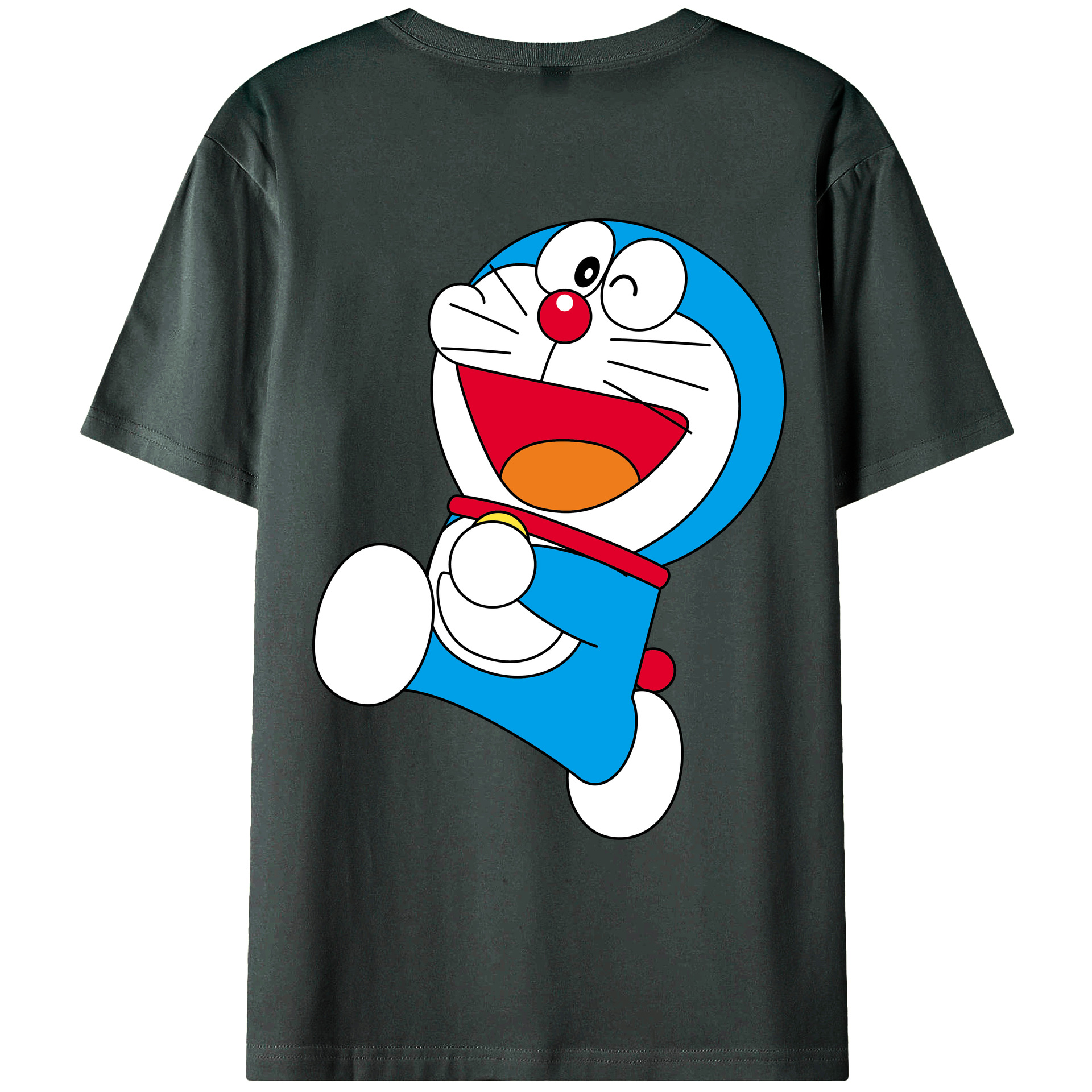 （画像用） ドラえもん Doraemon 綿100％ メンズ半袖Tシャツ（バックプリント） 通気性